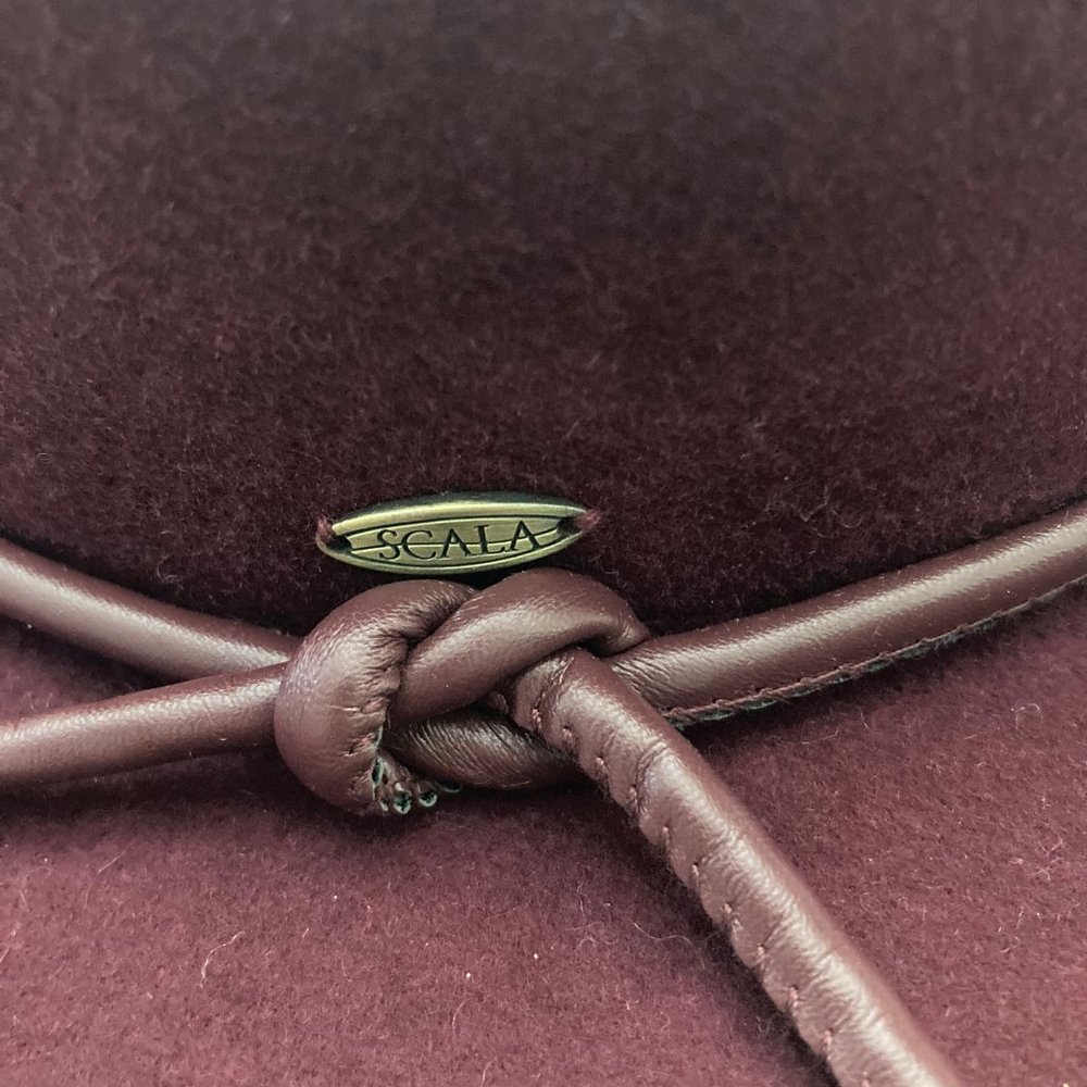 Scala Burgundy Wool Hat - image 3